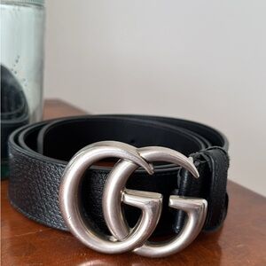 Gucci Black Leather Belt